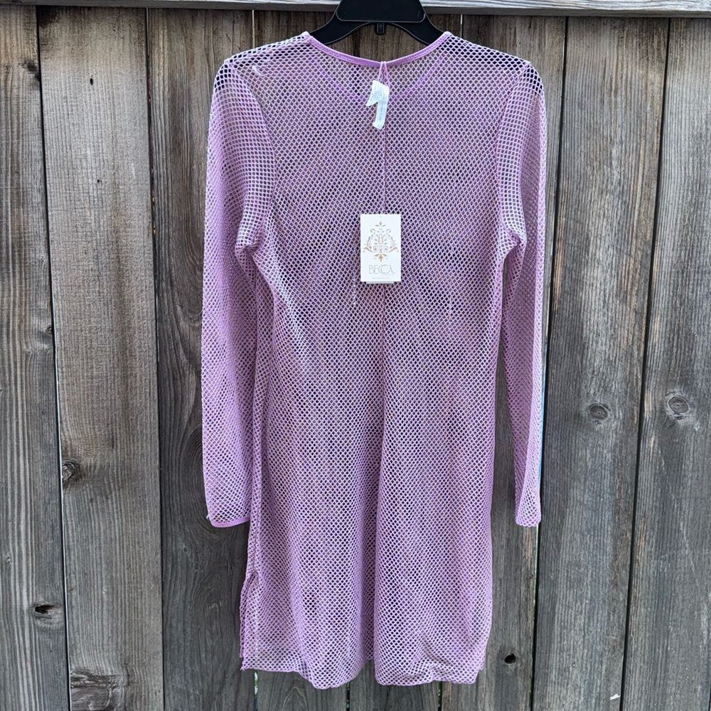 BECCA Sheer Beach Cover Ups Malva Size Large - Picture 4 of 8